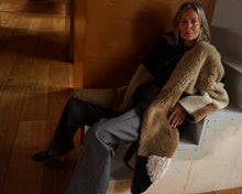 Load image into Gallery viewer, Patchwork Sheepskin Coat