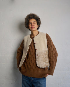 Sheepskin Waistcoat w/buttons