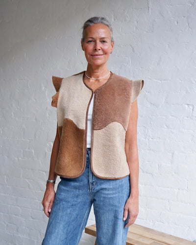 Sheepskin Waistcoat Honey