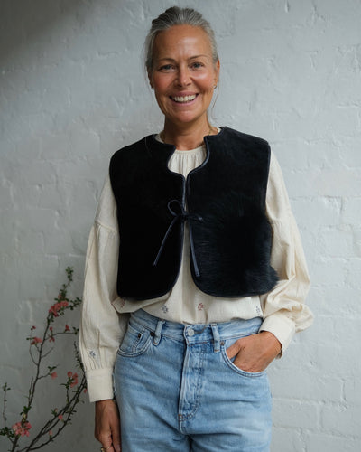 Sheepskin Tie Waistcoat