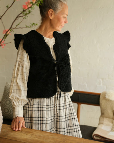 Sheepskin Waistcoat Ruffle