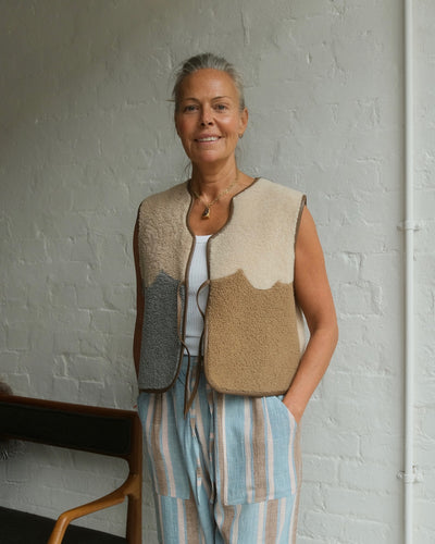 Sheepskin Waistcoat Scallop