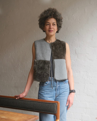 Reversible Sheepskin Waistcoat