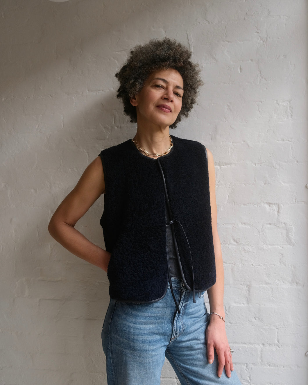 Reversible Sheepskin Waistcoat