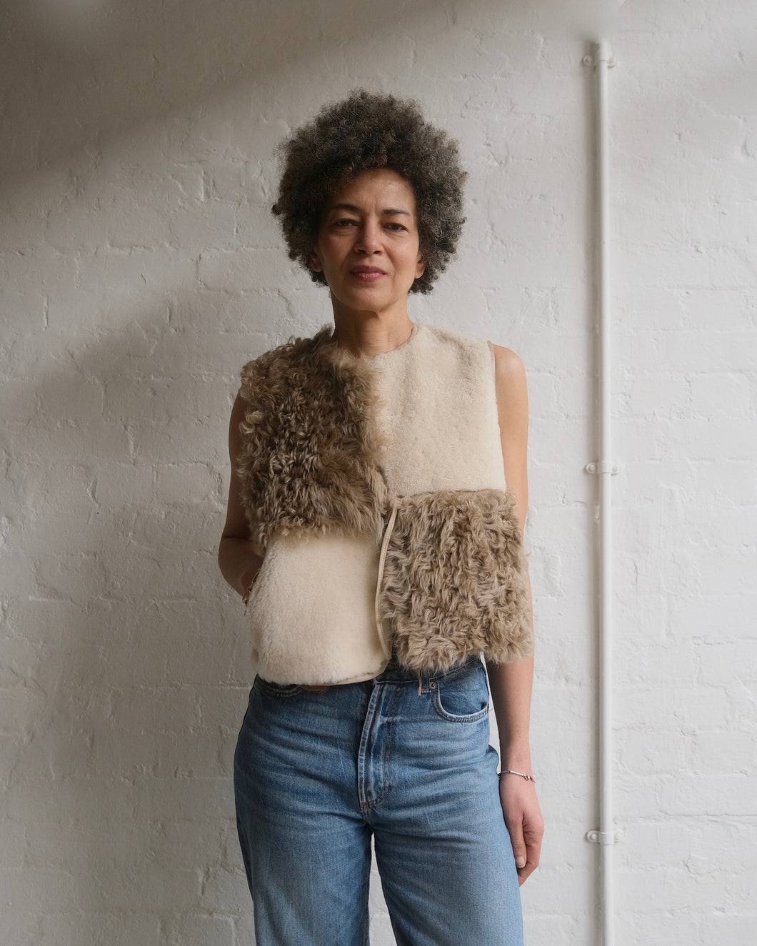 Reversible Sheepskin Waistcoat