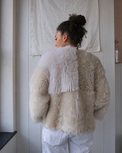 Patchwork Sheepskin Coat