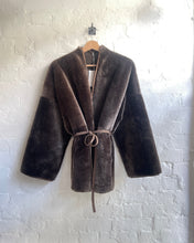 Load image into Gallery viewer, Reversible Sheepskin Wrapover Jacket