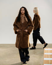 Load image into Gallery viewer, Sheepskin Wrap Coat
