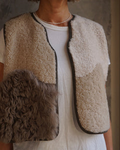 Sheepskin Waistcoat Taupe