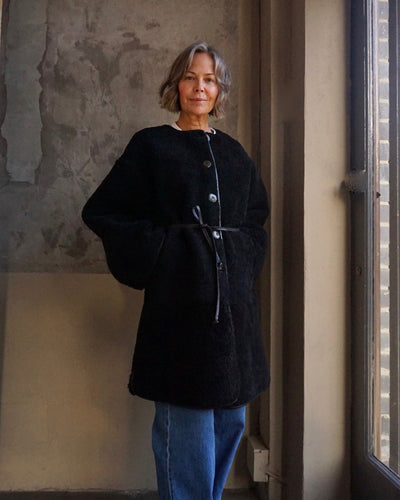 Sheepskin Coat Black