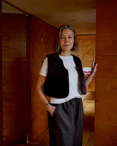 Sheepskin Waistcoat Brown