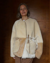 Load image into Gallery viewer, Sheepskin Jacket Multi Ecru