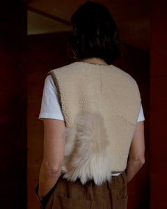 Sheepskin Waistcoat Ecru