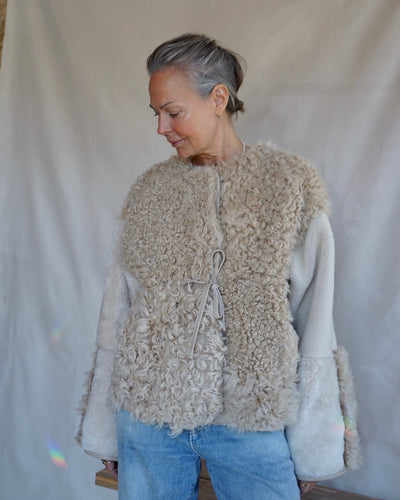 Patchwork Sheepskin Jacket