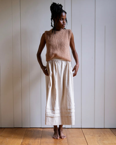 Agnes Skirt Tobacco Stripe