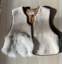 Load image into Gallery viewer, Sheepskin Waistcoat Ecru